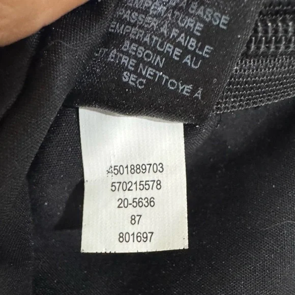 WHBM Ruffle Sleeve Black Blouse Waist Tie Size 2 - Picture 9 of 10